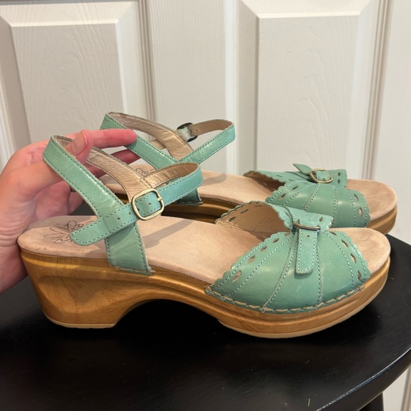 Sanita adjustable teal / mint sandals, size 41 - Picture 1 of 5